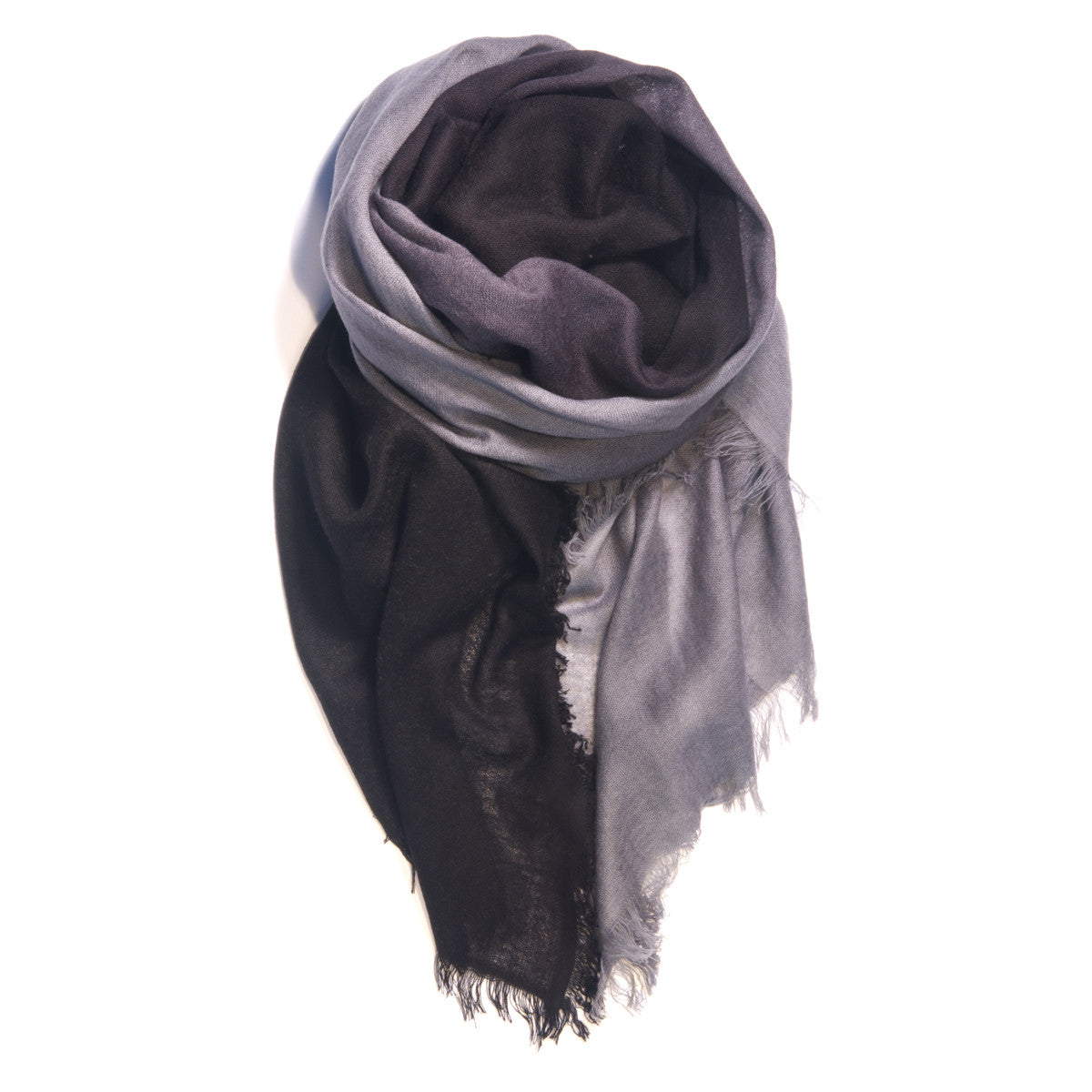 Fig & Bella Grey Ombré Cashmere Scarf
