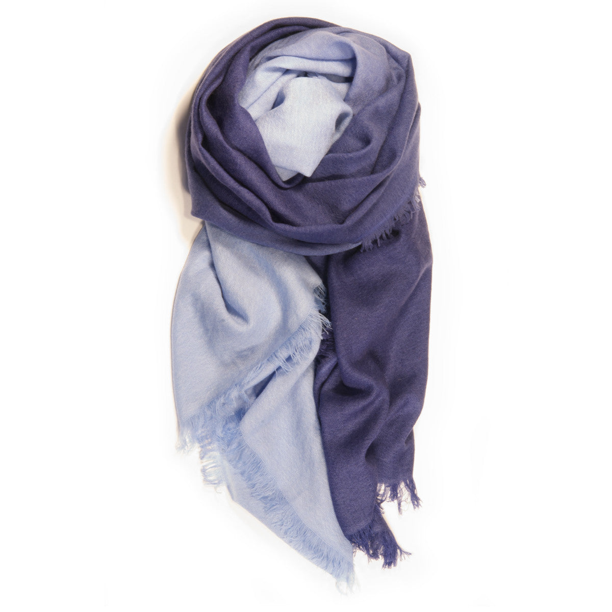 Fig & Bella Blue Ombré Cashmere Scarf
