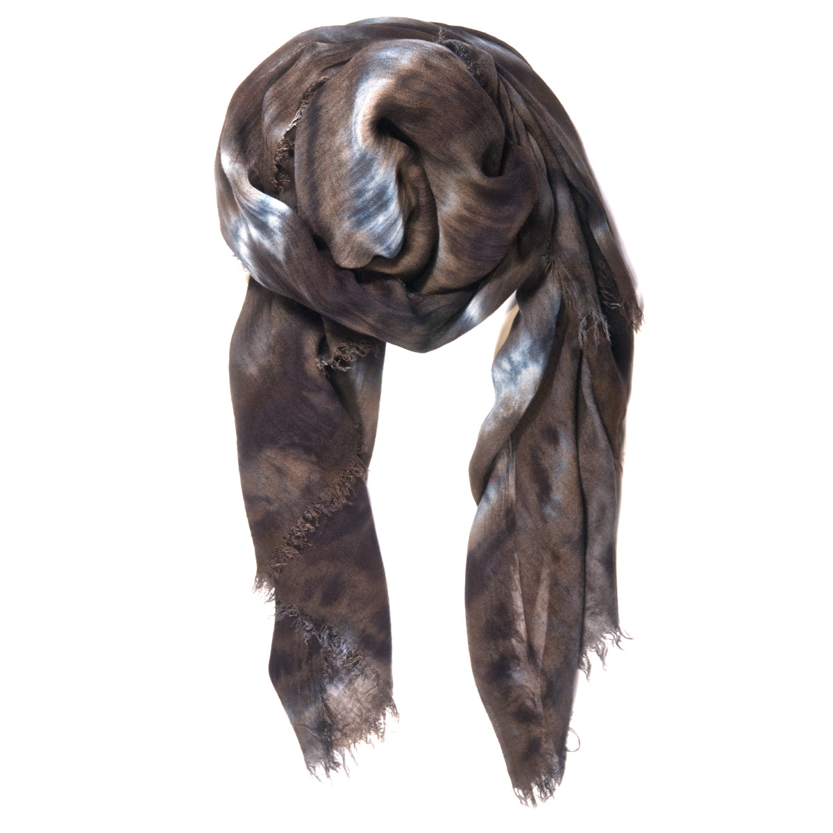 Fig & Bella Tie Dye Scarf Brown Black