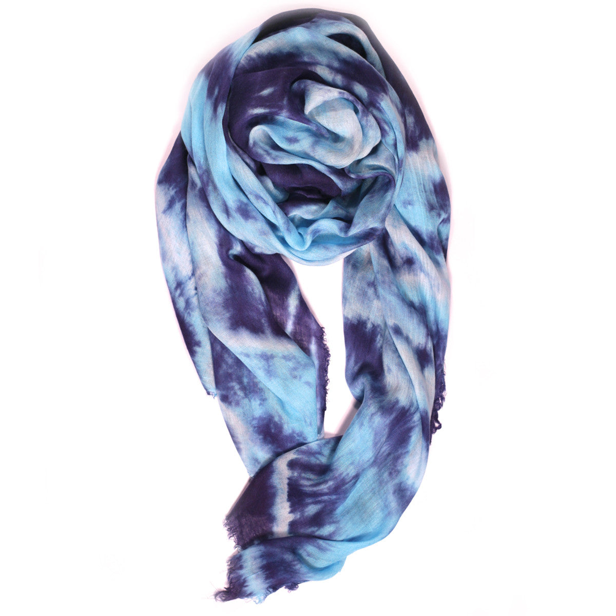 Fig & Bella Tie Dye Scarf Ocean Blue
