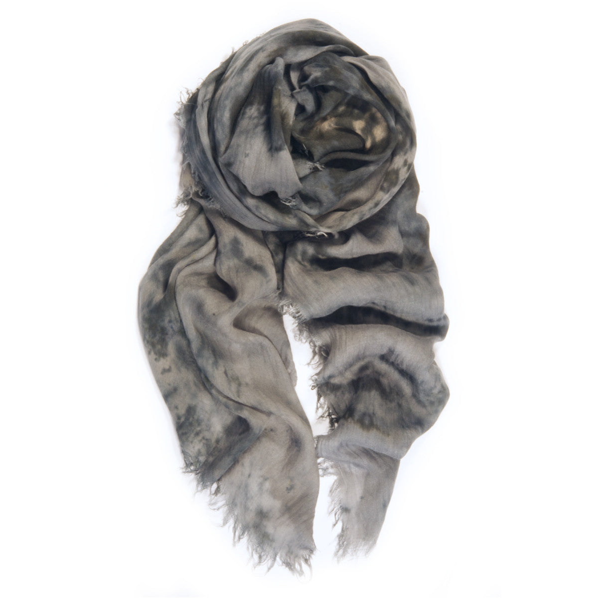 Fig & Bella Marble Tie Dye Scarf Grey Black