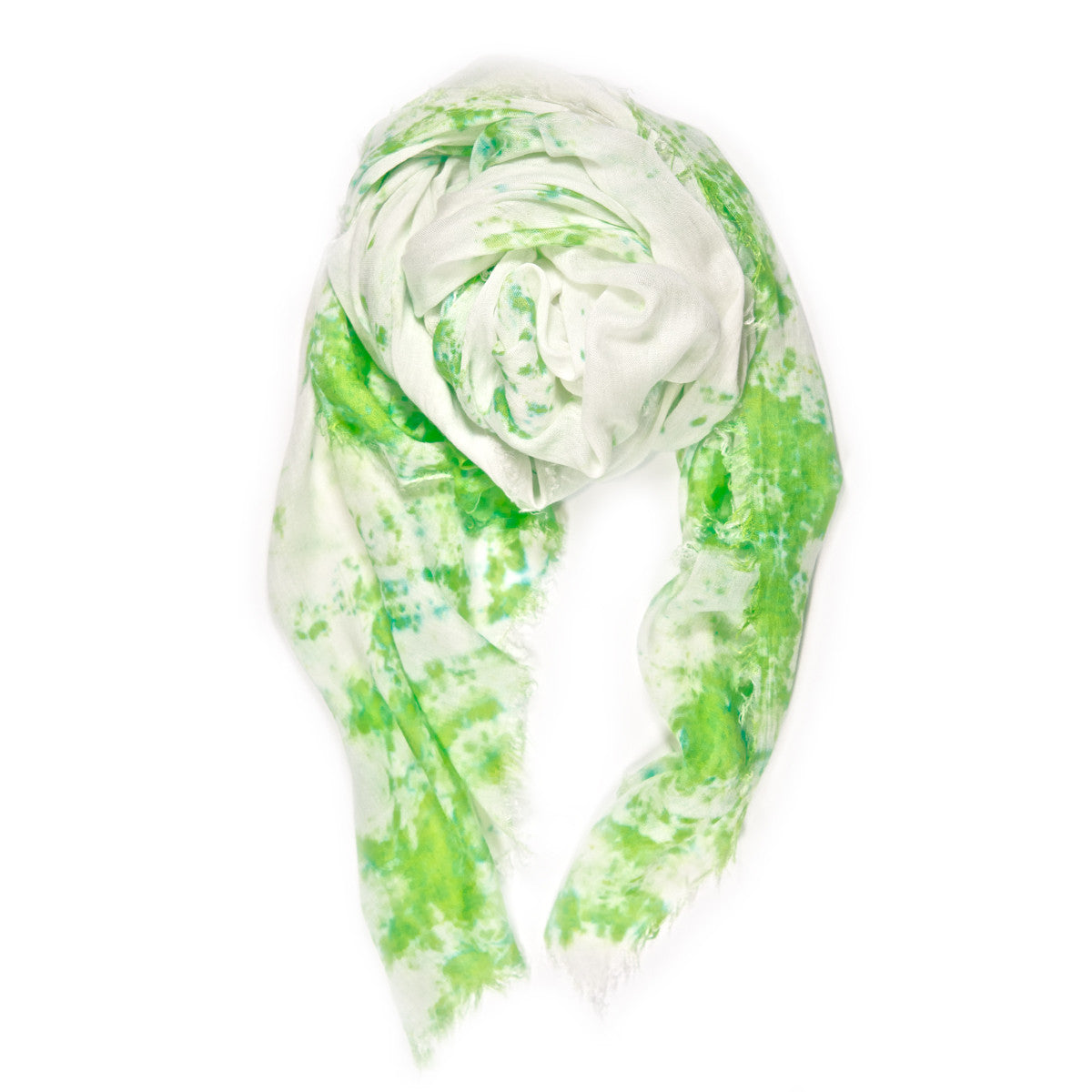 Fig & Bella Marble Tie Dye Scarf Bright Green