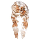 Fig & Bella Tie Dye Scarf Ecru Bronze