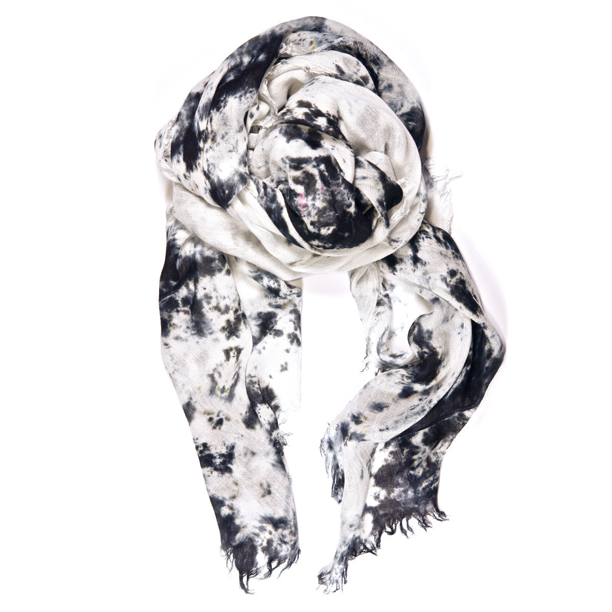 Fig & Bella Marble Tie Dye Scarf Midnight Black