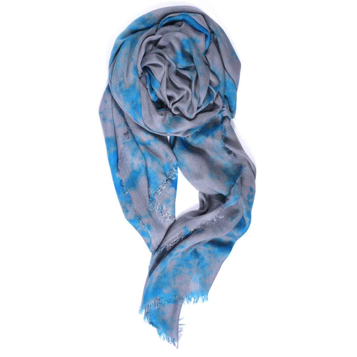 Fig & Bella Marble Tie Dye Scarf Grey Blue