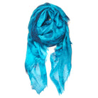 Fig & Bella Marble Tie Dye Scarf Turquoise Blue